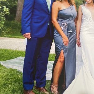 Marchesa Notte evening one shoulder gown